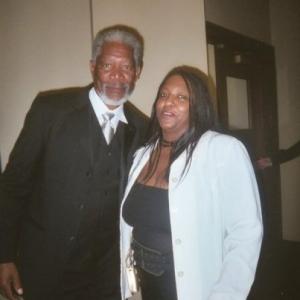 Deb with Morgan Freeman