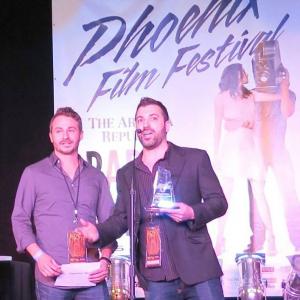 Accepting the Sidney K. Shapiro Humanitarian Award at the Phoenix Film Festival for the film 