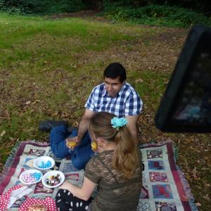 Behind the Scenes filming a picnic scene for 'Spirits Asunder'