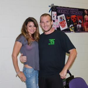 Cerina Vincent and Lumberjack at Xcon Comic Con in Myrtle Beach SC