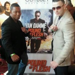 At The Premiere of Pound Of Flesh 2015 with fellow Martial Arts Actor Andre James