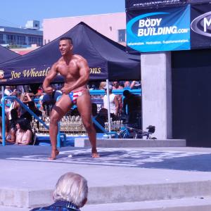 On The Stage of Venice Muscle Beach Body Building Show 2011