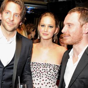 Bradley Cooper Michael Fassbender and Jennifer Lawrence