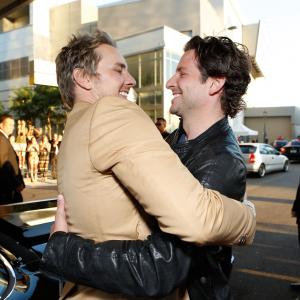 Bradley Cooper and Dax Shepard at event of Hit and Run 2012