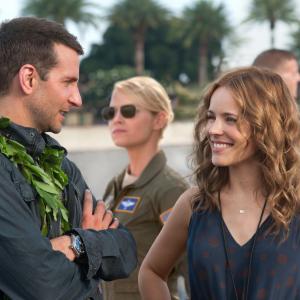 Still of Bradley Cooper, Rachel McAdams and Emma Stone in Aloha (2015)