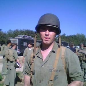 Lawrence Hennigan as a WWll Marine in The Pacific