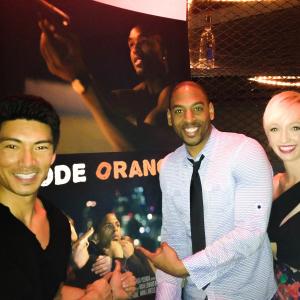 Jessica Sirls Eddie Flake and Jonathan Stanton at the premiere of Kode Orange