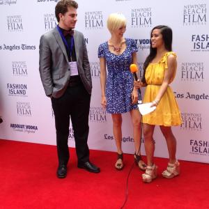 Jessica Sirls and Matthew Caponi on the red carpet at the 2013 Newport Beach Film Festival for 72 Beats
