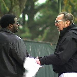 Mario talking with the Late Al Davis at the Oakland Raiders facility.