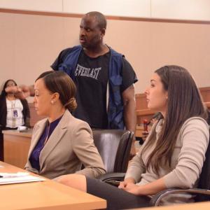 Mario Directing a scene in the courtroom of TheFemaleLawFirm