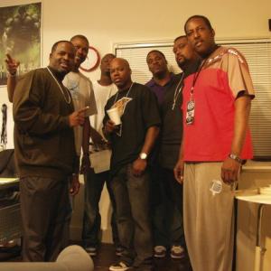 Mario & crew with Too Short on the set of 