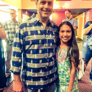 With the youngest star of Gang Money Run actress Lauren Montemayor for the Austin premiere screening at Alamo Drafthouse