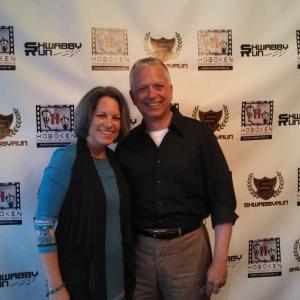 Mihlon with wife Susan Marco at the Hoboken Film Festival, 2013, for THE GRID.
