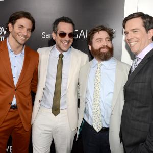 Bradley Cooper Zach Galifianakis Todd Phillips and Ed Helms at event of Pagirios 3 velniai zino kur 2013