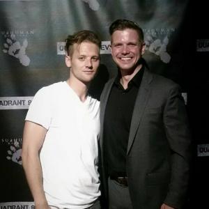 Chris Lamica left and Michael Huntsman right at the Quadrant 9ev9 movie premiere