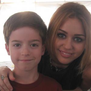 With Miley on the set of 