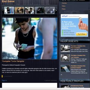 Evan Fenster on National Geographic Channel Website portraying Young Jimmy Calandra for TV show Inside The American Mob 2013