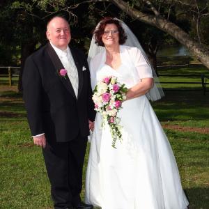 Paul Kennedy and wife Denise Behringer on their wedding day 26 September 2010