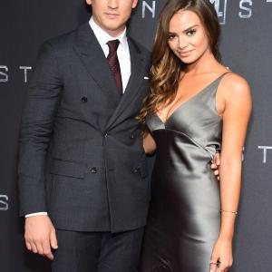 Miles Teller and Keleigh Sperry at event of Fantastic Four (2015)