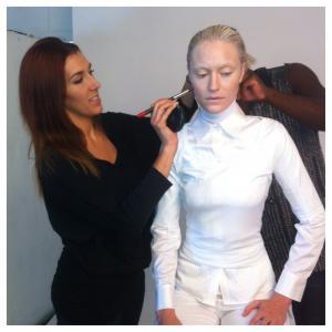 On set with Model Kalli Keith, Frank Christon for fashion shoot with Kenn Perry