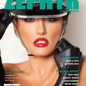 Tatiana Dekhtyar featured on the ZEPHYR magazine cover Photography Britni Jaffee MakeUp Kip Zachary Hair Lilusha Bravo