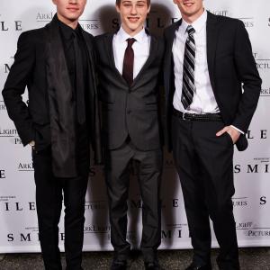 LR Aaron Keteyian Paul Morisette and Ryan Stratton at the Smile Premiere Event