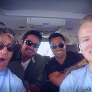 Eric Roberts Dean Cain Marco Dapper and I on a lil road trip in The Man Van