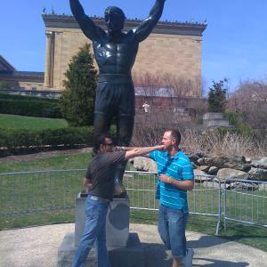 My boy Mike and i in Philadelphia, where one of the worlds most iconic set foot! Go Sylvester Stallone.