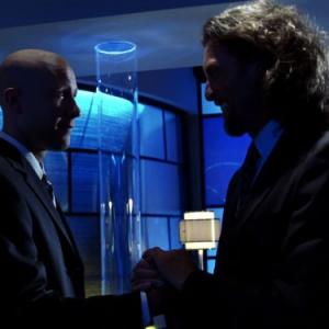 Still of John Glover and Michael Rosenbaum in Smallville 2001