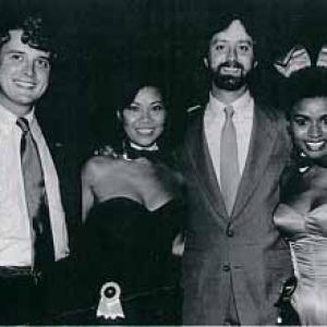 Kurt Kelly Chuck Morgan of NBC and the Bunnies at The Playboy Mansion in Chicago Circa 198384