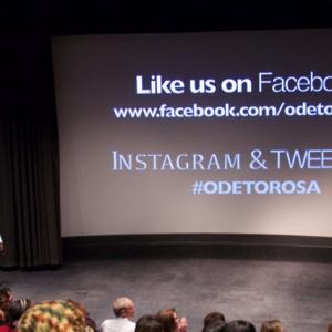 Eulonda Kay Lea answers questions from the audience after the private screening of Ode to Rosa in Washington DC