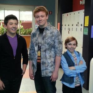 On the set of Disney Channels Good Luck Charlie With Bradley Steven Perry and Stuart Allen 2013