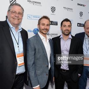 Rod Beaudoin Frank Ferendo Jordan Horowitz and Brad Parks attend the opening night of the Hollywood Film Festival at ArcLight Hollywood on September 24 2015 in Hollywood California