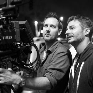 Director Jordan Horowitz & Cinematographer Liam Le Guillou on the set of 