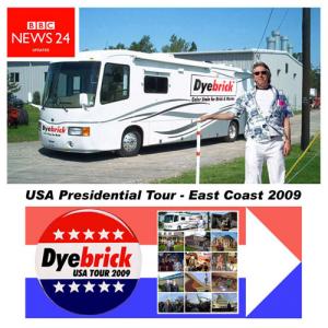 Dyebrick USA Presidential Tour East Coast 2009 With live news feeds direct to the BBC for the run up to the inauguration of Barack Obama