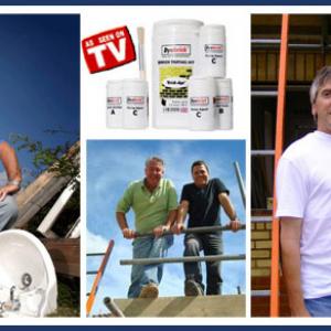 Dale Dempsey demonstrating products on Tommy's Fix your House for Free on Discovery Real Time Television