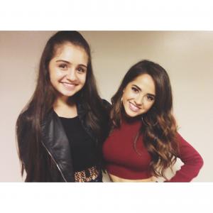 Samantha Elizondo with Becky G backstage 9/2014.