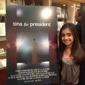Samantha was in Tina For President This is at the film debut
