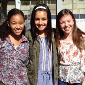 Samantha Elizondo with Amandla Stenberg who pays Rue in the Hunger Games and Kelly Gould who has been seen on the Disney Channel shows Jessie and Good Luck Charlie