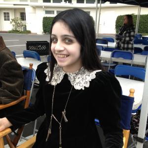 Samantha as the Lead Vampire girl while filming a Kelloggs Nurtigrain Snack Bar commercial