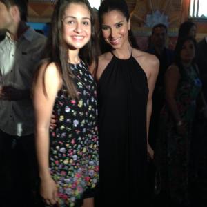 Samantha Elizondo with Roselyn Sanchez at La Golda premiere 2014