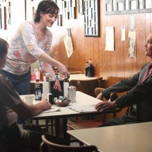J.D. Evermore (Sheriff Carl Daggett), Kim Wall (Marcy) and Michael O'Neill (Senator Roland Foulkes) in Rectify.