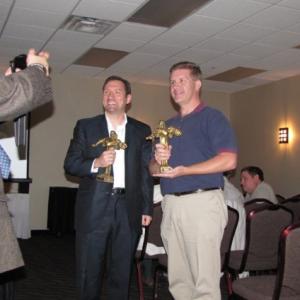 Joseph D. Hollabaugh winning the Creech Award for best short film of the year 2011 for The Light in the Shadows.