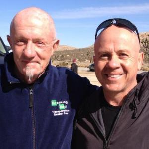 On the set of 'Bullet' with Jonathan Banks.