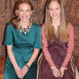 REIGN - Celina Sinden (Greer) and Jenna Warren (Ainsley) on the set of Reign.