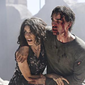 Still of Liane Balaban and Christopher Gorham in Covert Affairs 2010