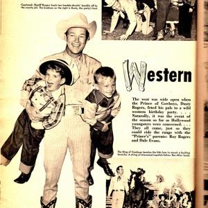 1952 Screen Stars Magazine, Jay Dee, Roy Rogers and ( Dusty)Roy Rogers Jr.