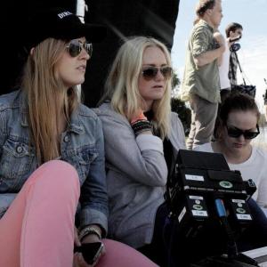 On set of BLIKKFANG With directors Christine Stronegger and Emilie K Beck