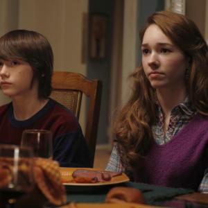 Still of Holly Taylor and Keidrich Sellati in The Americans (2013)