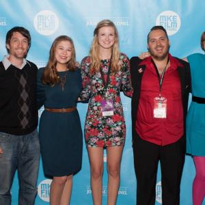 Simon Provan (Young John), Amanda J. Hull (Alice), Katie Theel (writer), Michael Viers (director), and Susan Kerns (producer) at 2013 Milwaukee Film Festival for LOVE YOU STILL premiere.